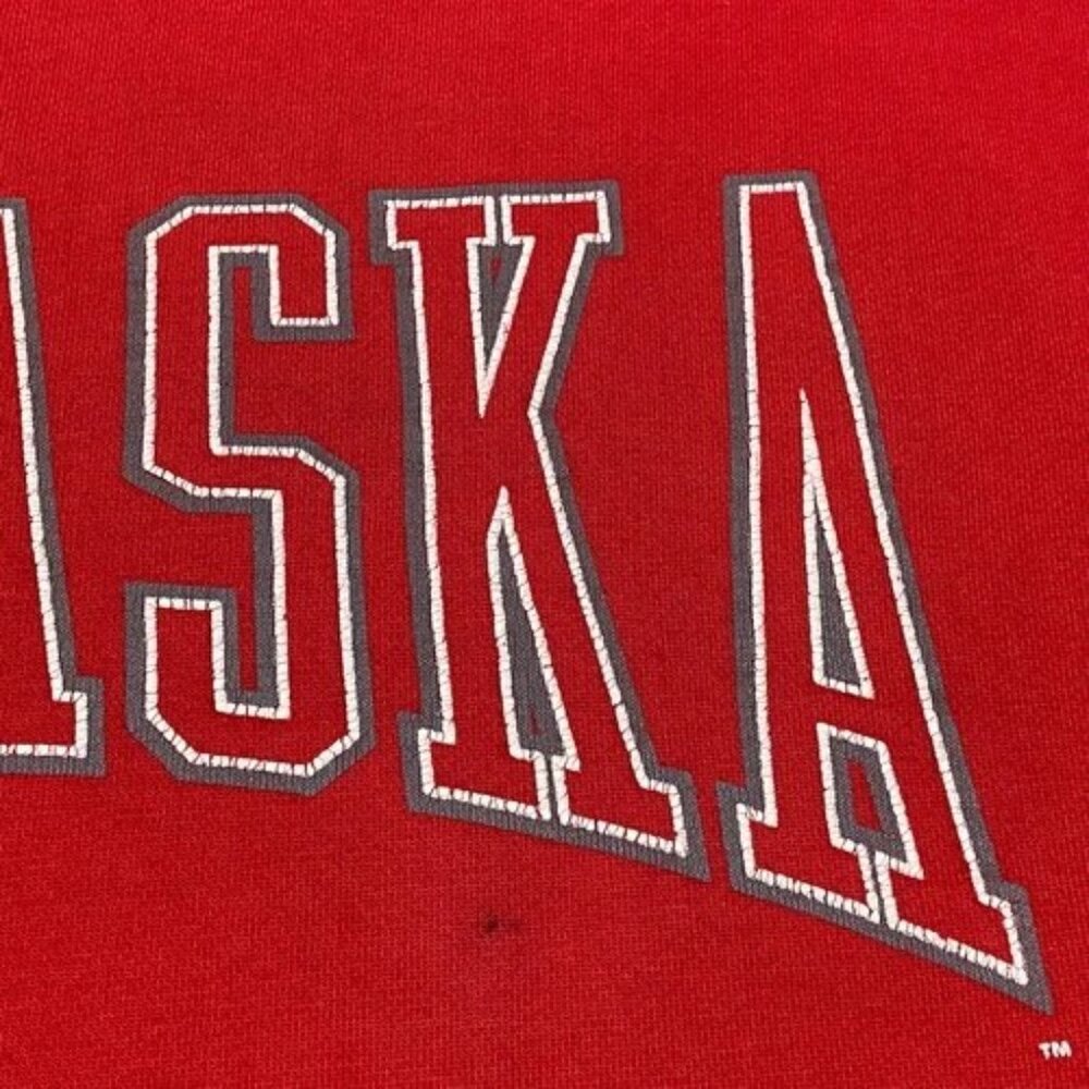Vintage Nebraska Cornhuskers Sweatshirt Men's XXL Red 90s Gear For Sports Cotton - Picture 12 of 16